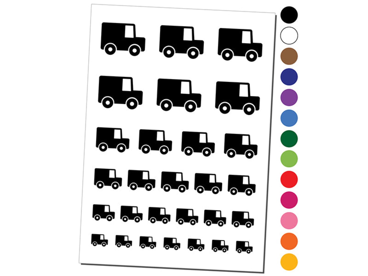 Delivery Moving Truck Temporary Tattoo Water Resistant Fake Body Art Set Collection